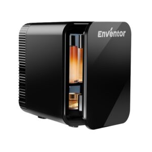 Enventor Mini Fridge 4 Litre 6 Can Portable Cooler and Warmer AC 12