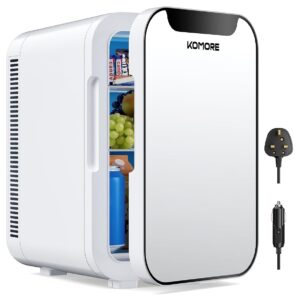 Mini Fridge 18L Portable Small Fridge Cooler Warmer White AC DC