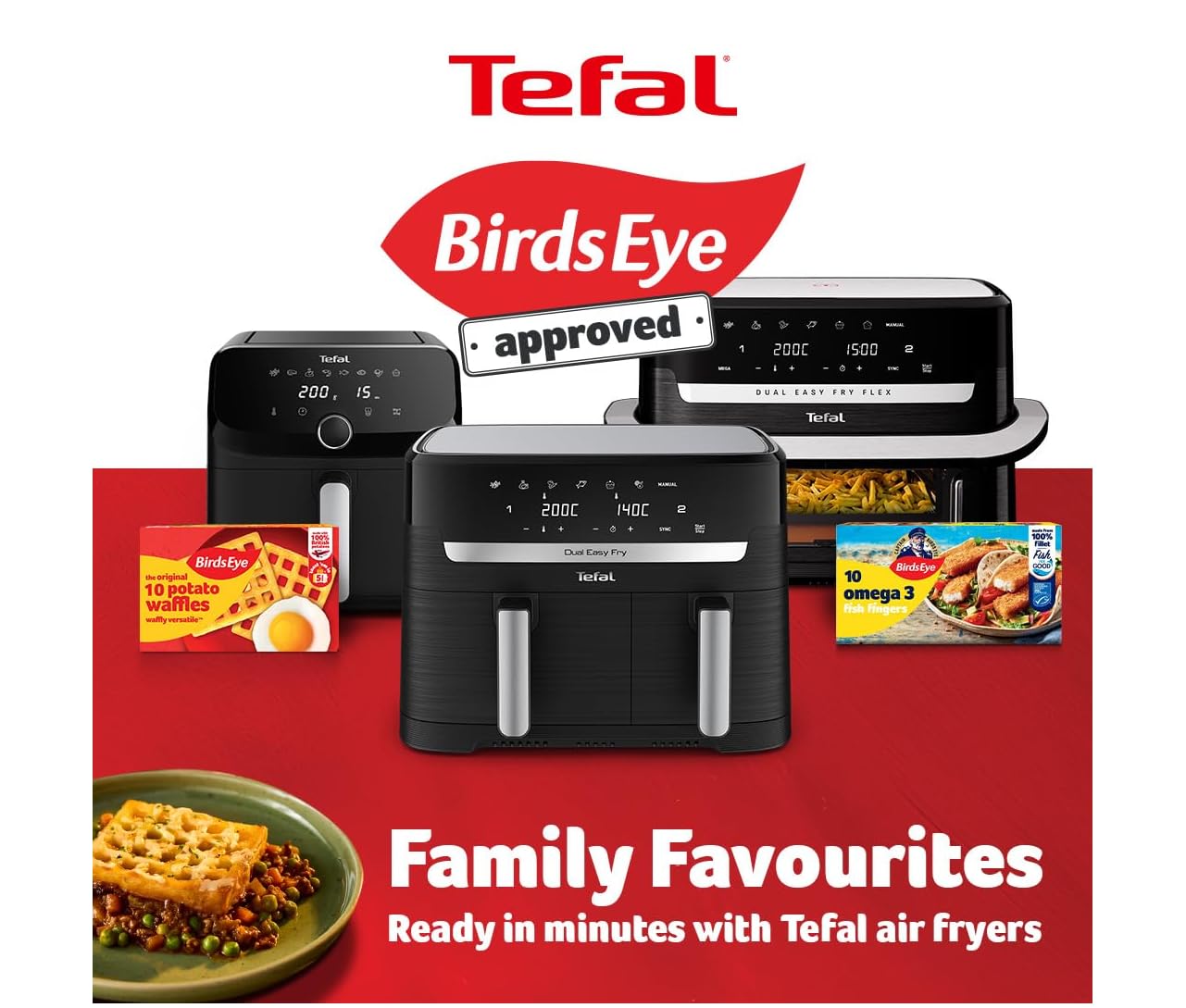 Tefal Easy Fry Dual Zone 8 3L Air Fryer 8 Programs Black