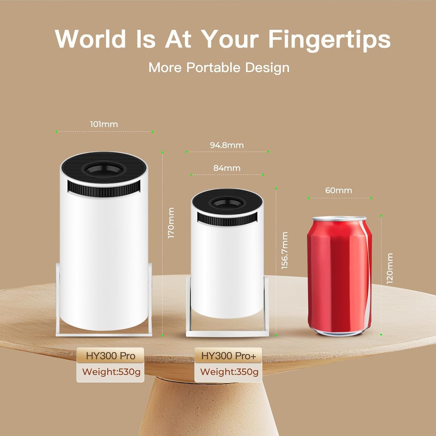 mmm Mini Projector, 2Smart Projector WiFi 6 Bluetooth, Native 720P 4K5 Support, 121212Small Home Cinema for Bedroom & Outdoor, Ceiling, Wireless, Android TV, Phone Mirroring, Movie, HY300Pro - Image 7