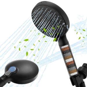 Filtered Shower Head with Handheld High Pressure 9 Spray Modes Detach