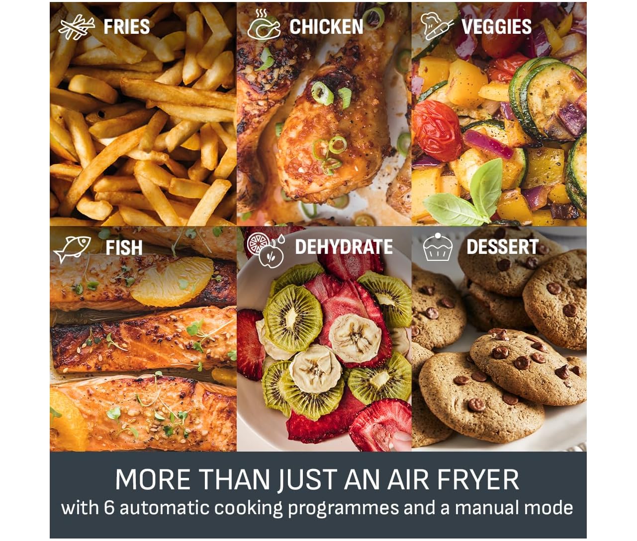 Tefal Easy Fry Dual Zone 8 3L Air Fryer 8 Programs Black