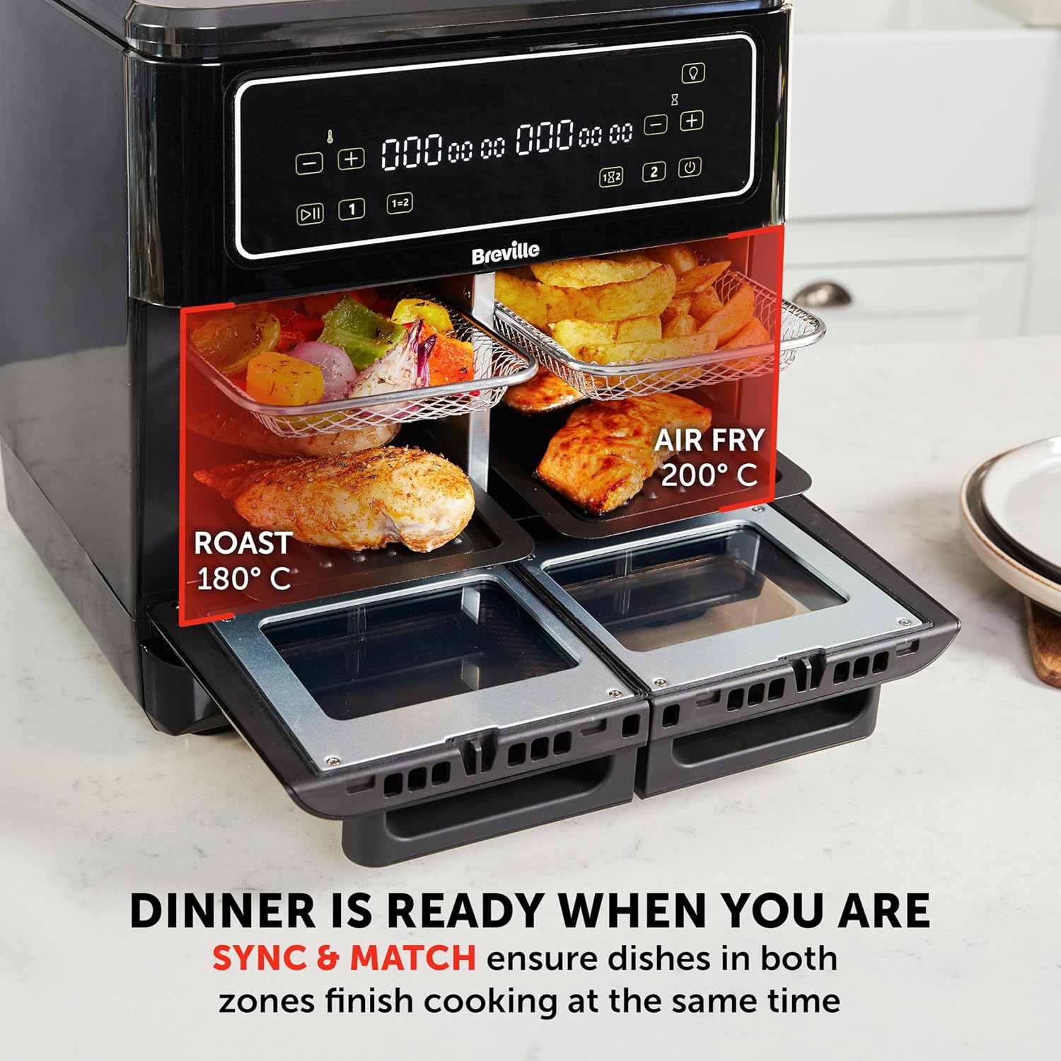Breville Halo Flexi Air Fryer Large Mesh Tray Digital