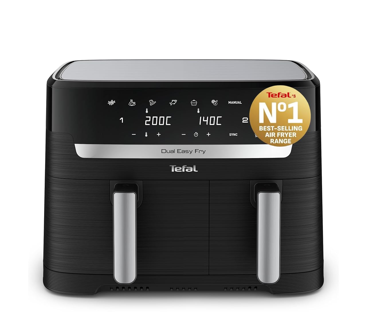 Tefal Easy Fry Dual Zone 8 3L Air Fryer 8 Programs Black