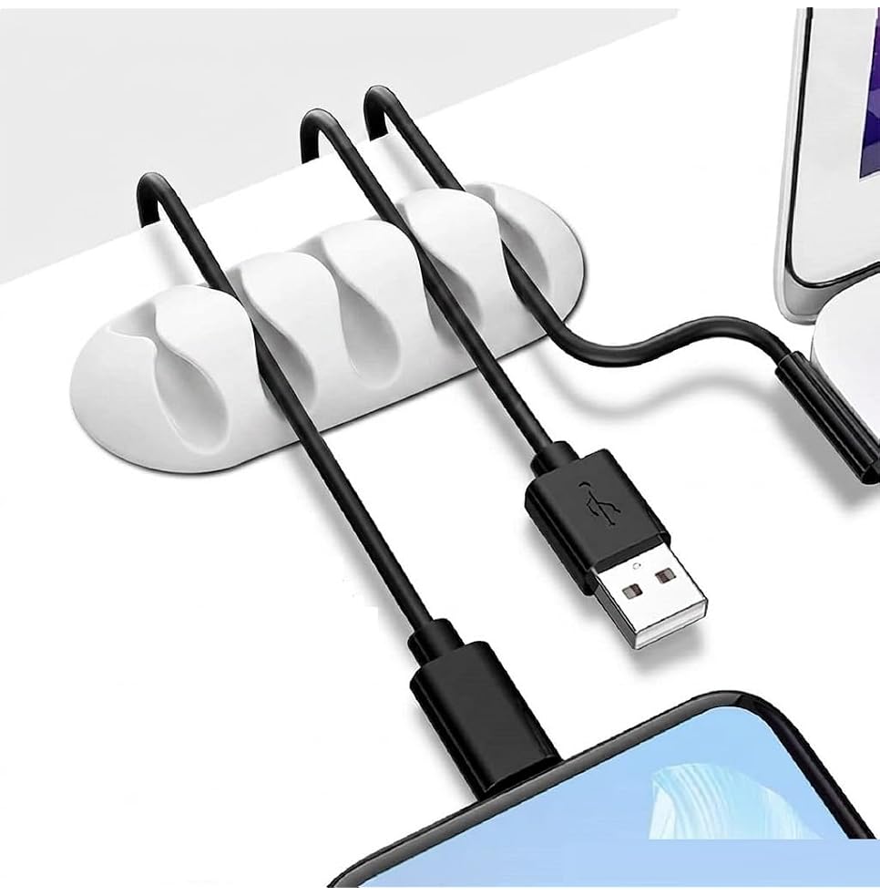 TPR White Cord Organizer 1 Pack Tidy Cables Easily