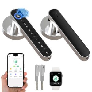 Anweller 5 in 1 Smart Door Lock Fingerprint Door Lock with Code APP Ke