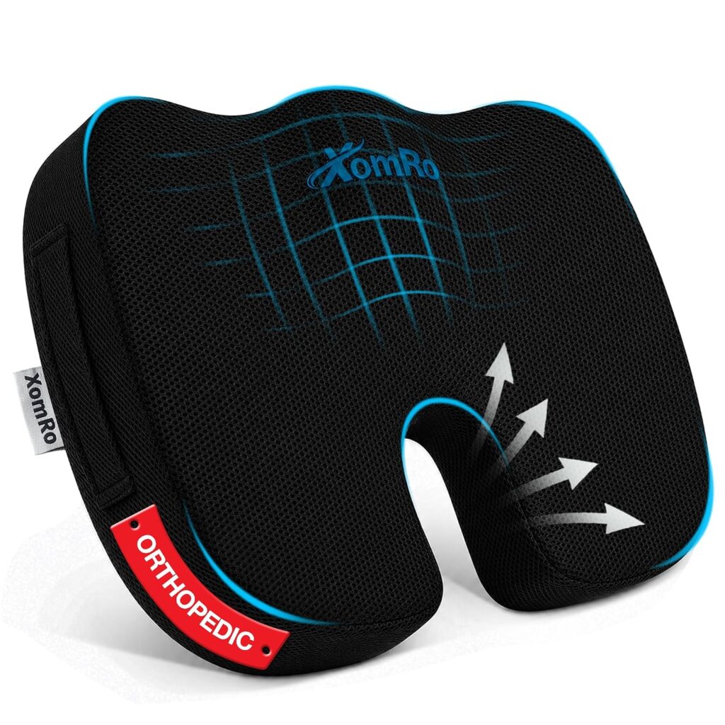 Ergonomic Memory Foam Seat Orthopedic Coccyx Cushion Chair Tailbone Pa
