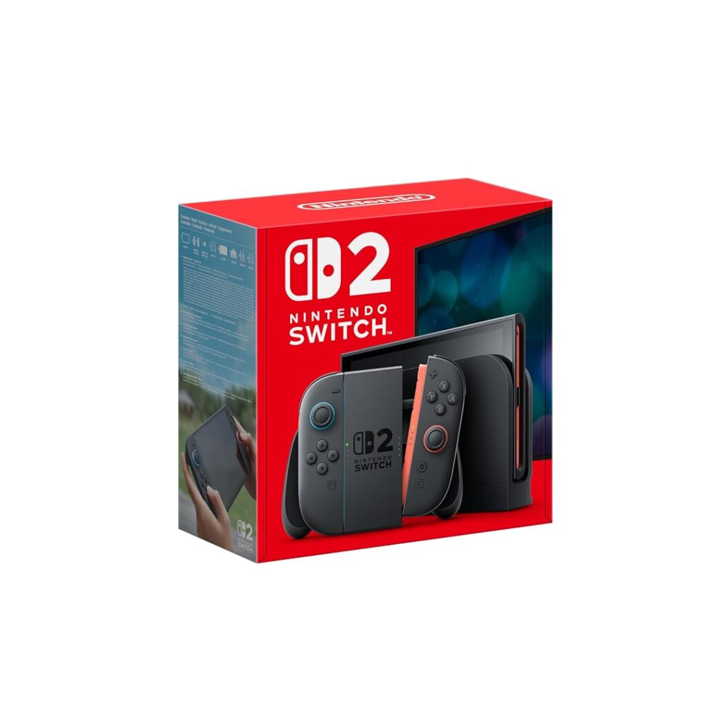 Nintendo Switch 2 Standard Edition black console with magnetic Joy Con controllers part of Nintendo Nintendo Systems